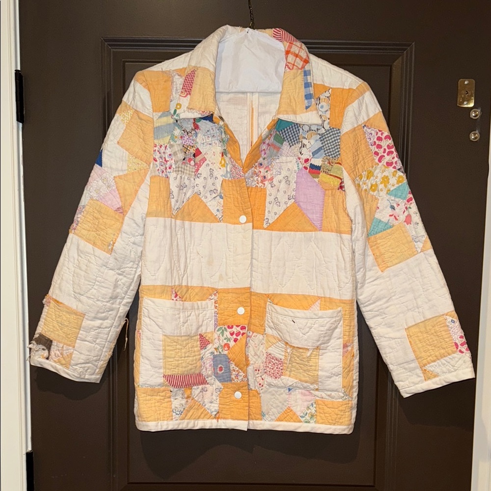 Carleen Vintage Quilt Jacket – Star Patchwork Coat
